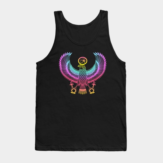 Ancient Egyptian God Horus as Royal Falcon Tank Top by OccultOmaStore